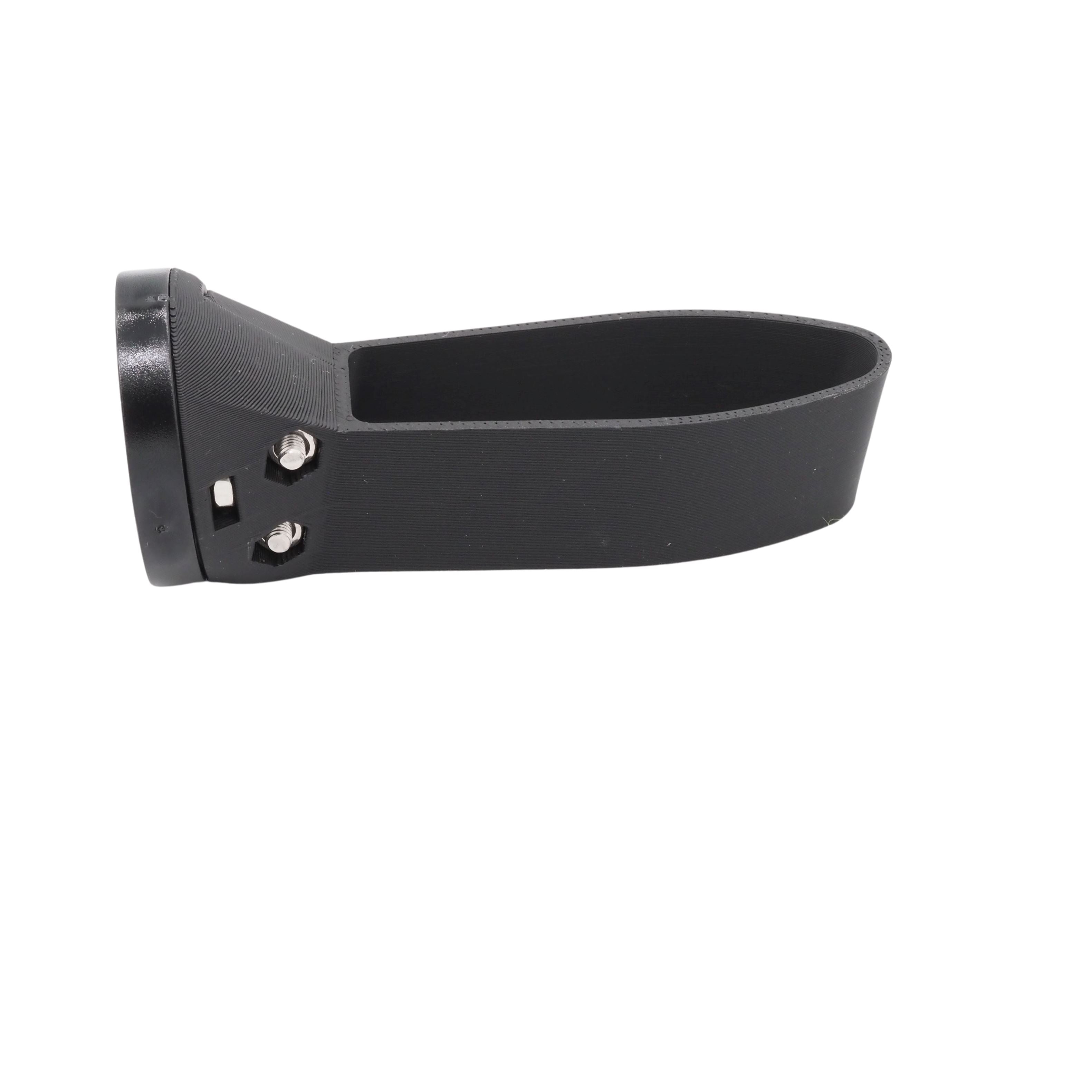 Black light and radar mount for Canyon Aeroad SP0079 and SP0066 seatpost, side view, Garmin Varia compatible