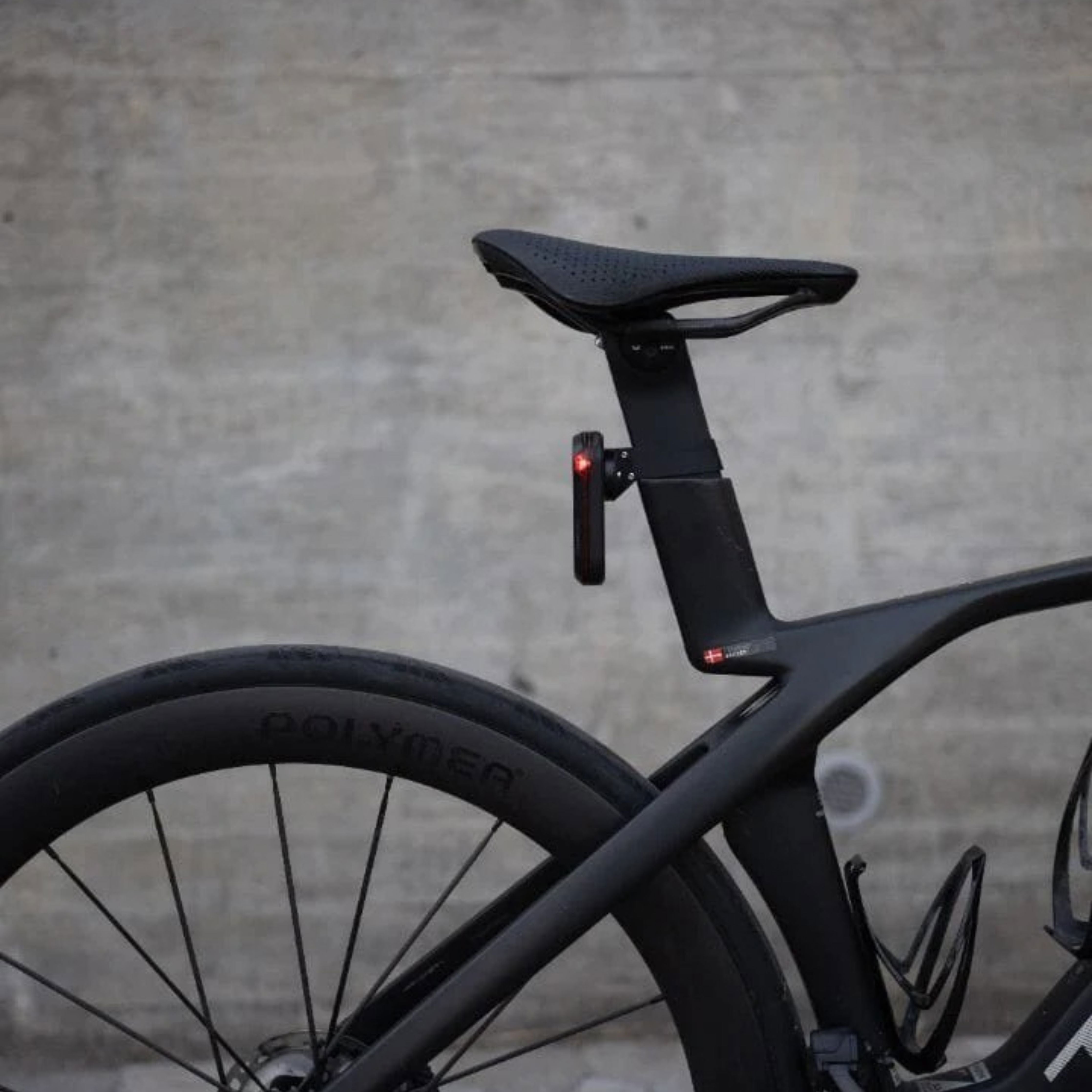 Garmin Varia RTL515 radar light mounted on Trek Madone Gen 7 aero seatpost